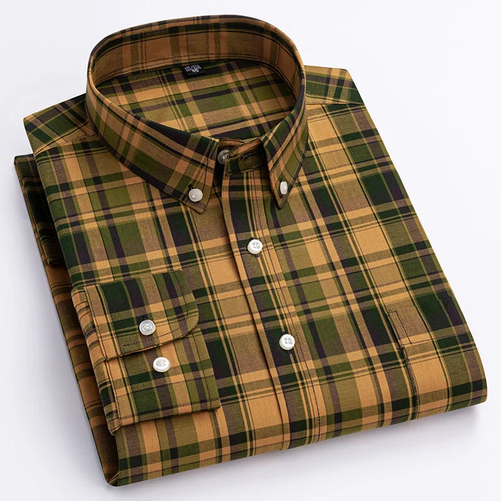 Aurelion™ Men’s Classic Check Shirt